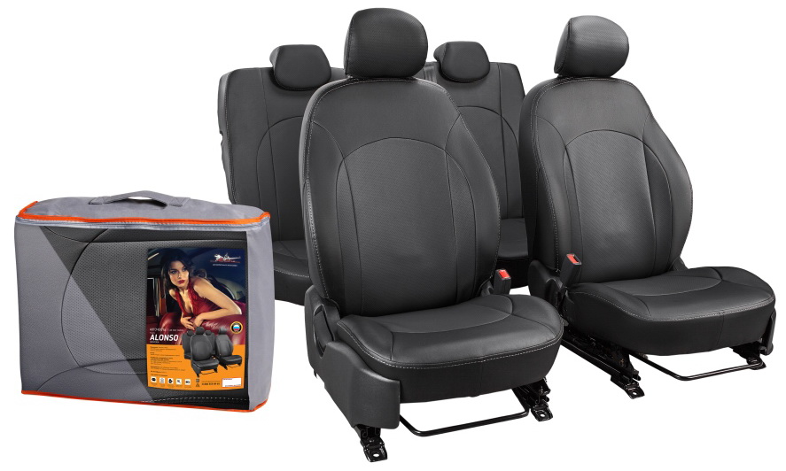 ACCSA02 — Авточехлы ALONSO,12 предметов, заднспинка 1/3, эк AIRLINE