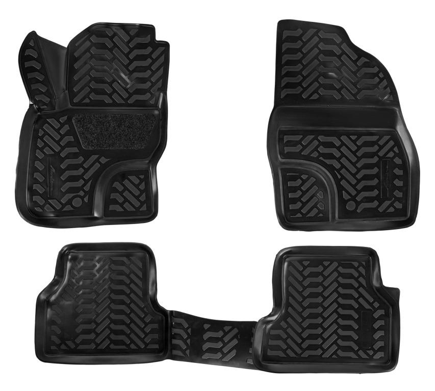 ACMPS28 — Ковры в салон (3D с подпят.) для Ford Focus II (05-11) компл. 4 шт., выс. борт, полимер., черн. AIRLINE
