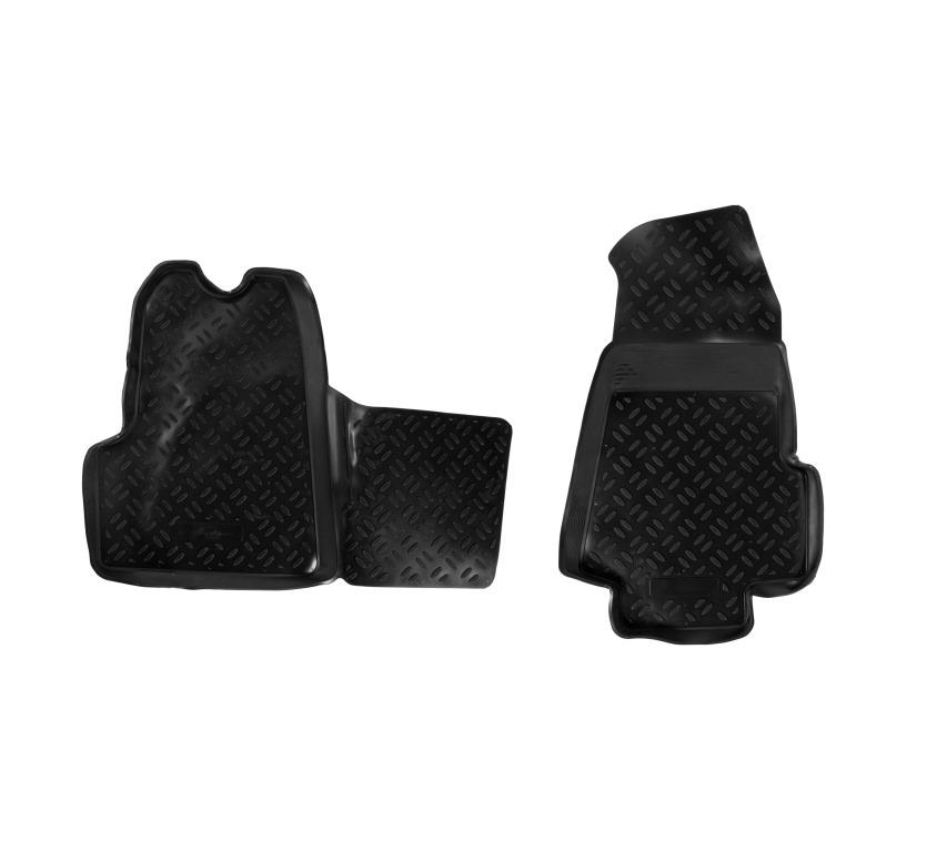 ACMPS32 — Ковры в салон передние Ford Transit V (2006-14) (МКПП) компл. 2 шт., высокий борт, полимерные, черны AIRLINE