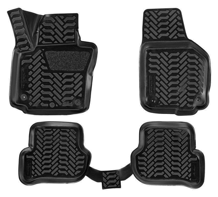 ACMPS62 — Ковры в салон (3D с подпят.) для Skoda Yeti (09-) компл. 4 шт., (крепеж), выс. борт, полимер., черн. AIRLINE