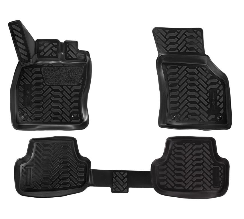 ACMPS72 — Ковры в салон (3D с подпят.) для VW Golf VII (12-) компл. 4 шт., выс. борт, полимер., черн. AIRLINE