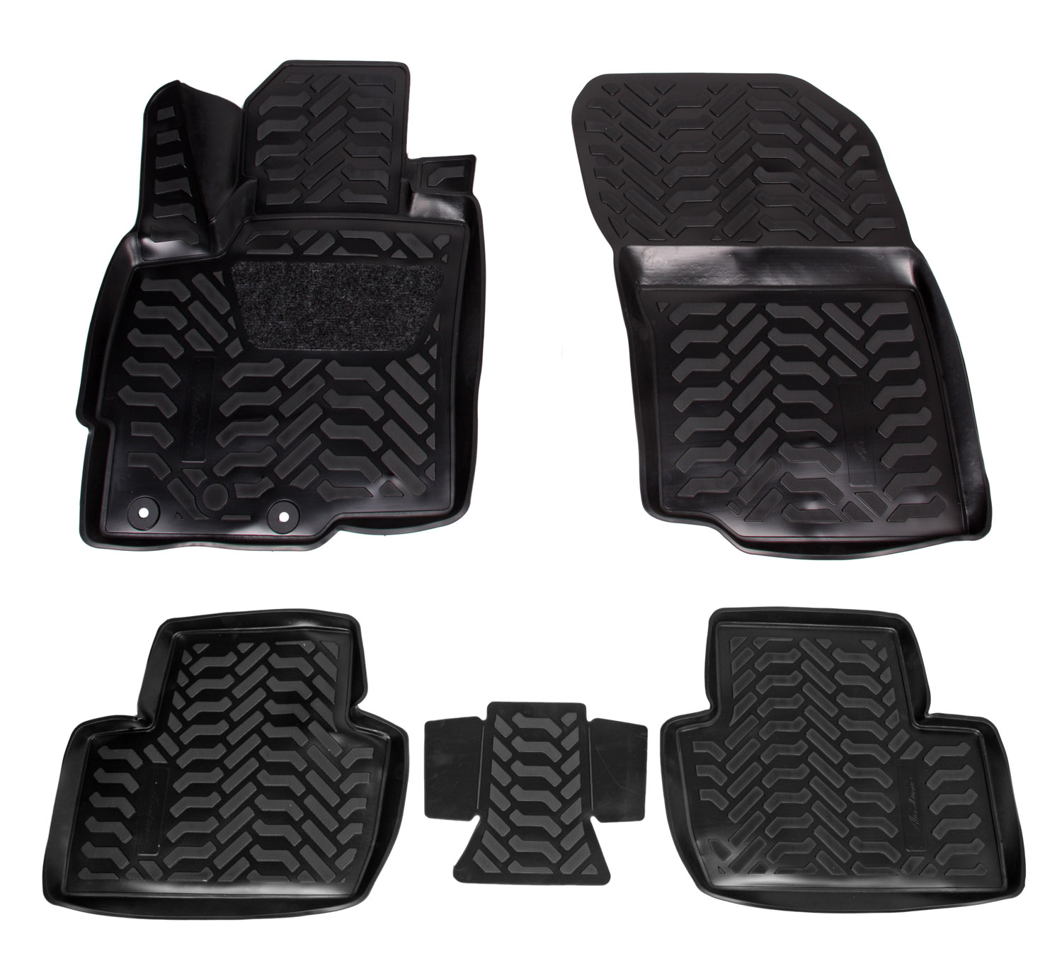 ACMPS87 — Ковры (3D с подпят.) для Mitsubishi Outlander (06-) 5 шт., выс.борт, полимер., черн. (ACM-PS-87) AIRLINE