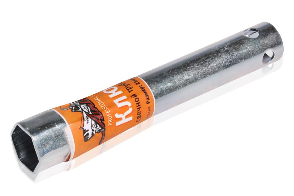 AKS05 — Ключ свечной трубчатый 21*160мм с резиновым фиксатором (AK-S-05) AIRLINE