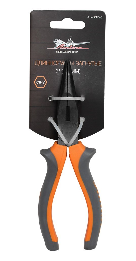 ATBNP6 — Длинногубцы (утконосы) 160мм загнутые (дело техники) AIRLINE