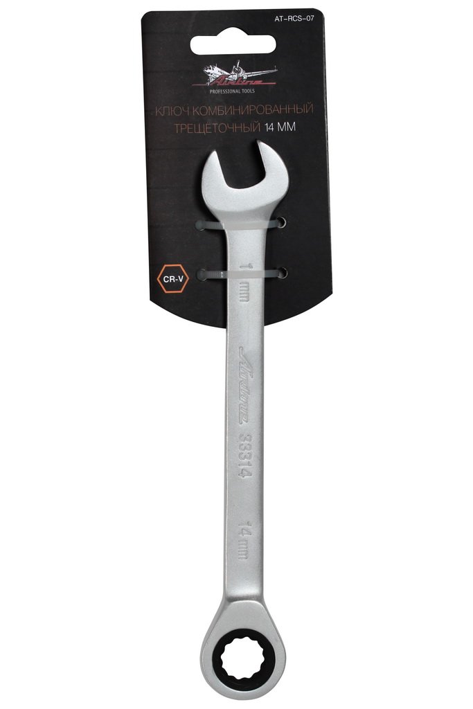 ATRCS07 — Ключ Ключ комбинированный трещоточный 14мм пласт. подвес PRO (AT-RCS-07) AIRLINE