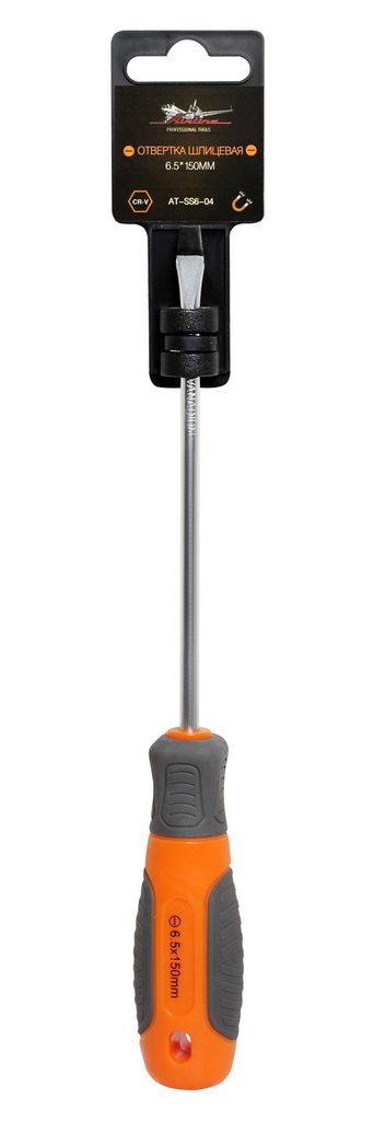 ATSS604 — Отвертка шлицевая с эргономичной рукояткой магнитная SL6*1.2*150мм (AT-SS6-04) AIRLINE