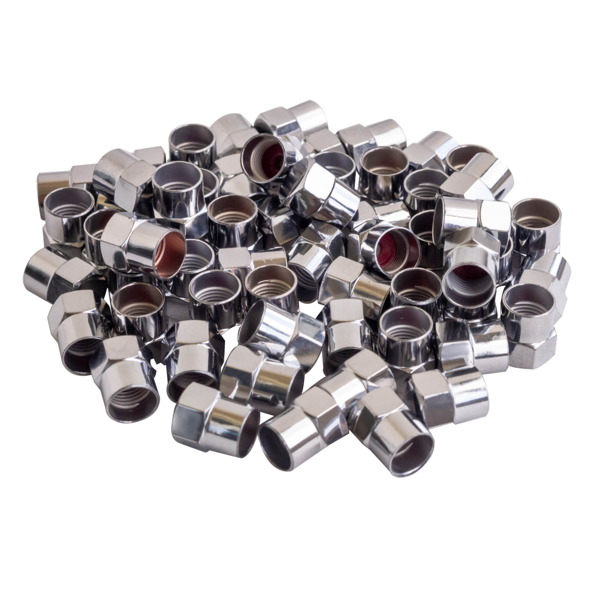 AVC6003 — Колпачки на шинный вентиль, шестигранные, пластик, цвет хром (60 шт.) (AVC-60-03) AIRLINE