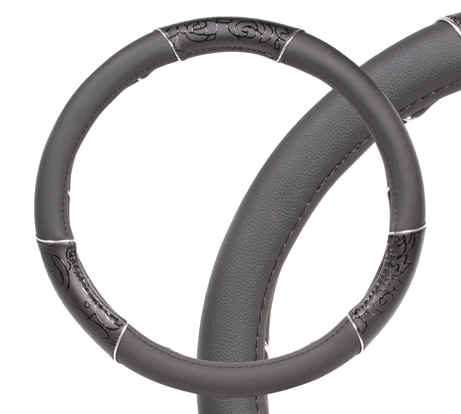 AWCCM06L — Оплетка на руль L 3940 см. (классика, волга) искусст.  кожа с тиснением коричневый (AWCSL04L) AIRLINE