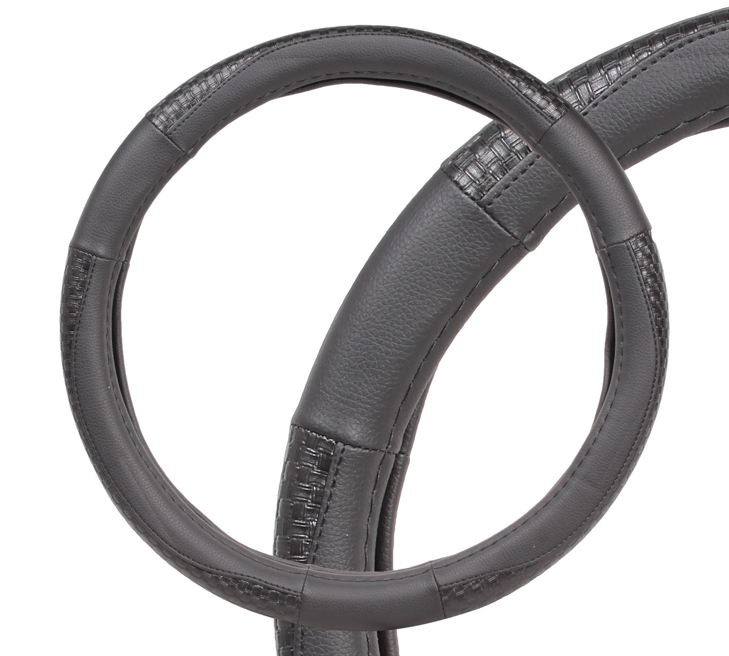 AWCSL03XL — Оплетка на руль искусственная кожа с иснением черная AIRLINE