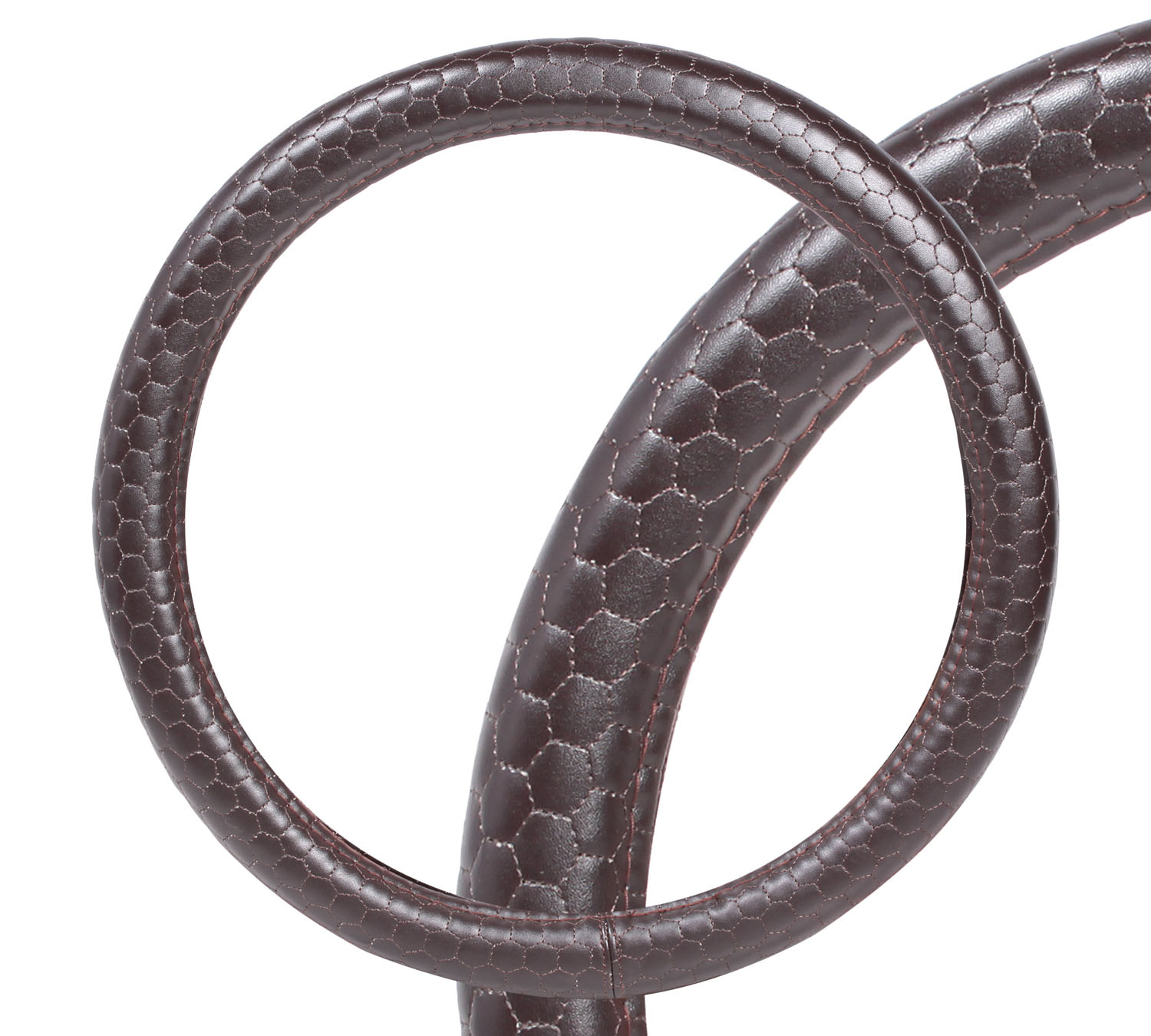 AWCSL04XL — Оплетка на руль искусственная кожа с иснением коричневая AIRLINE