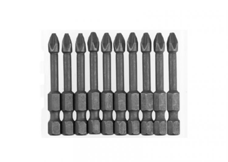 26023350S10 — Биты зубр профи POZIDRIVE  тип хвостовика E 1/4  PZ3  50мм  10шт  в пластиковом боксе  на карточке ЗУБР