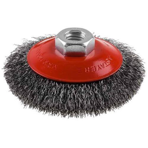 35265125Z02 — Зубр профессионал. щетка коническая для ушм  витая стальная проволока 0 3мм  125ммхм14 ЗУБР