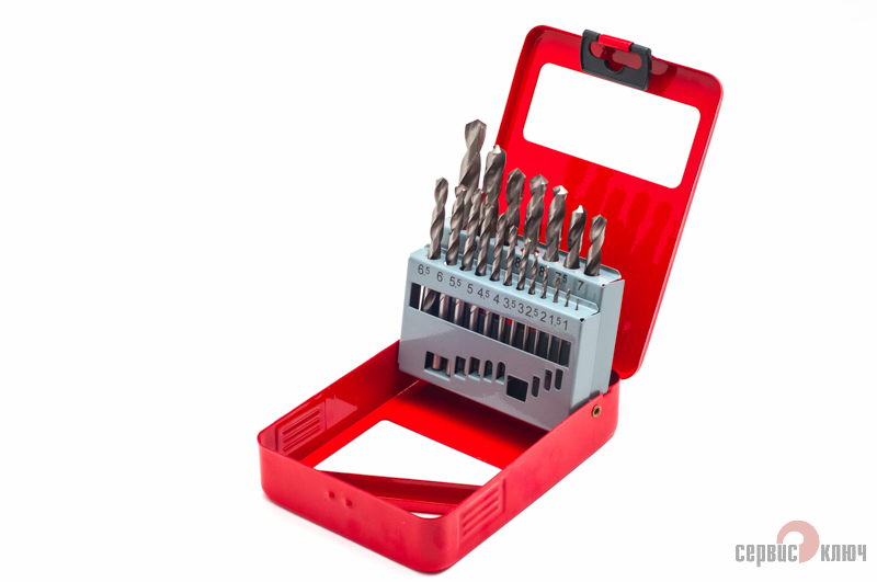 72388 — Набор сверел по металлу (19 предметов) сервис ключ СЕРВИС КЛЮЧ