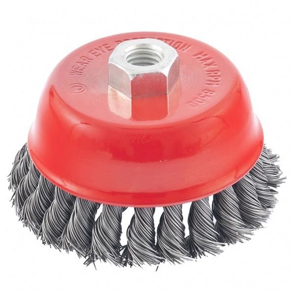 74628 — Щетка для ушм чашка крученая еталлическая проволока MATRIX