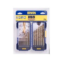 10503991 — Набор сверл по металлу 1.510.0мм 15шт. HSS TITANIUM IRWIN IRWIN