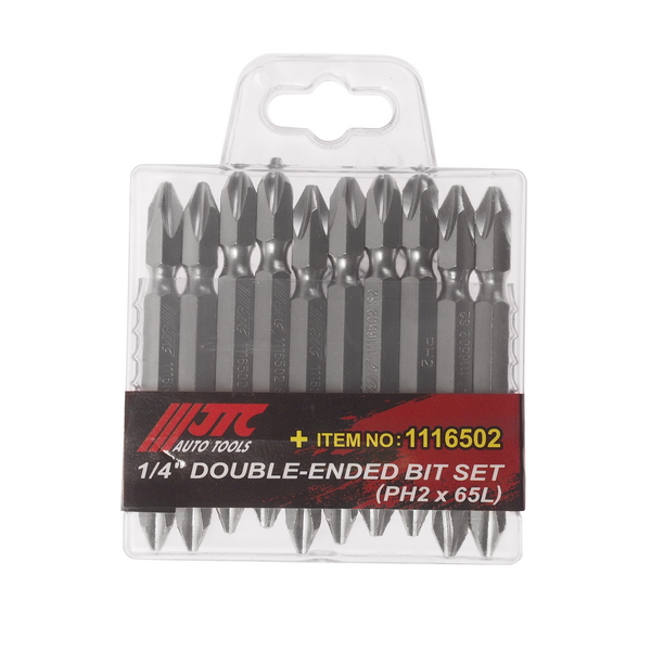 JTC1116502 — Набор бит 1/4 PHILIPS двусторонних удлиненных 10 предметов JTC JTC