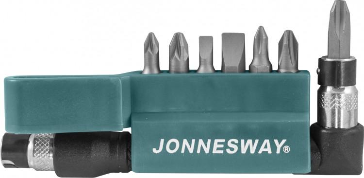 S08H208S — Набор бит 1/4DR, SL4,7, PH1,2,3, PZ1,2, c Г-образным приводом, 8 пр JONNESWAY