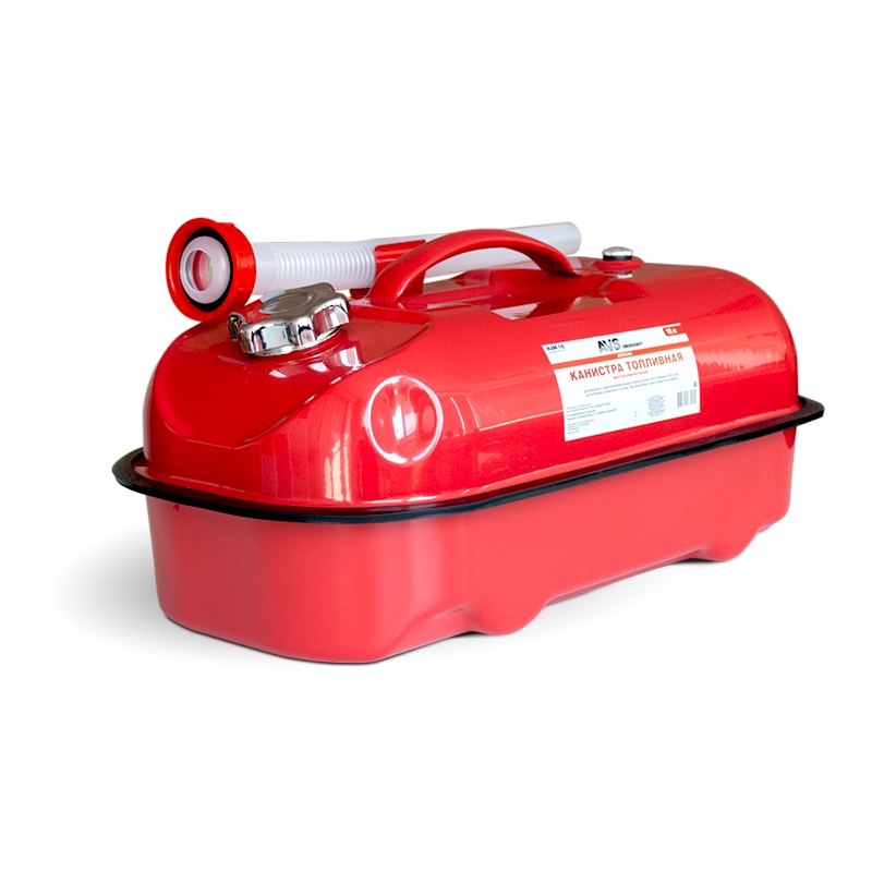 A07421S — Канистра топливная металлическая горизонтальная 10 л (красная) AVS HJM10 AVS