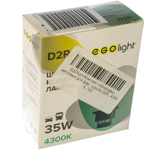 102 — EGOLIGHT комплект ксеноновых автоламп для фар , цоколь D2R , 4300 к, 102 EGOLIGHT