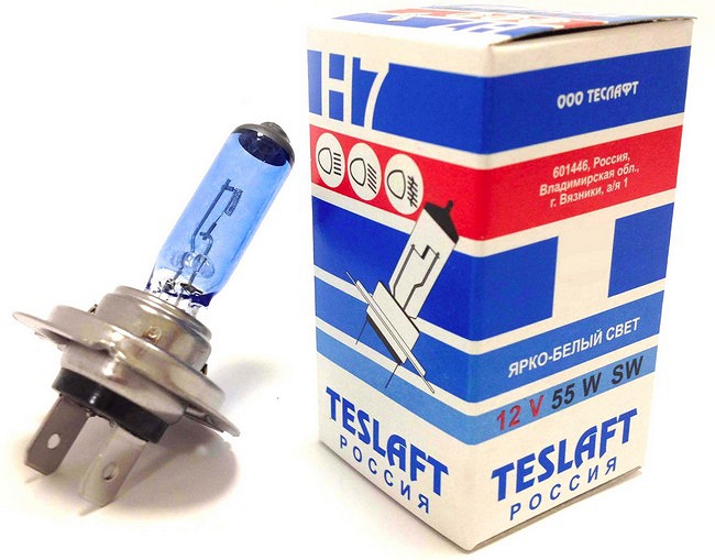 142844 — Лампа Галоген(H7) TESLAFT