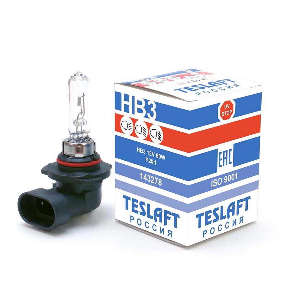 143278 — Лампа Галоген(HB3) TESLAFT