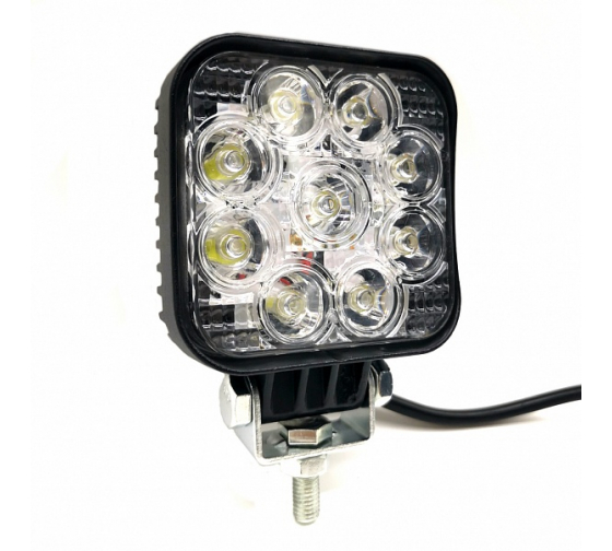 5207 — Фара светодиодная! WL-132F (ближн. свет, кв. мет.корп. 9 LED по кругу, 27W) ВЫМПЕЛ