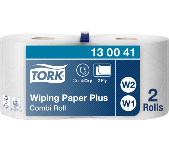 21666 — Индустриальная бумага TORK арт. 130041 Adv 420 Performance со съемной втулкой 2 рул. в уп. 21666 TORK