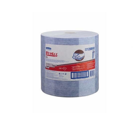 12889 — Протирочный материал KIMBERLYCLARK WYPALL X90, большой рулон, синий 12889 KIMBERLY-CLARK