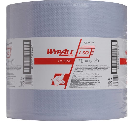 7359 — Протирочные салфетки KIMBERLYCLARK WYPALL L30 ULTRA большой рулон, синий 7359 KIMBERLY-CLARK