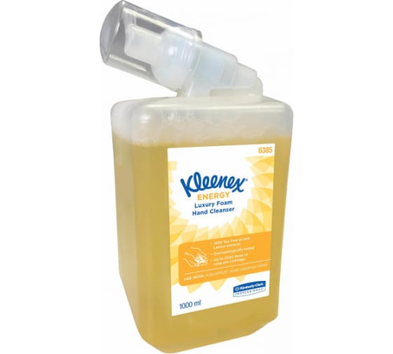 6385 — Жидкое пенное мыло KIMBERLYCLARK KLEENEX BOTANICS LUXURY FOAM HAND WASH картридж, желтый, 1 л 6385 KIMBERLY-CLARK