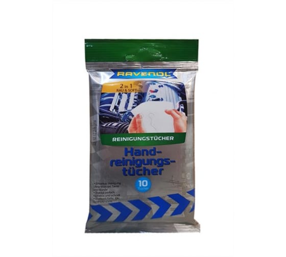 136070400102000 — Салфетки влажные для рук RAVENOL 1360704-001-02-000 RAVENOL