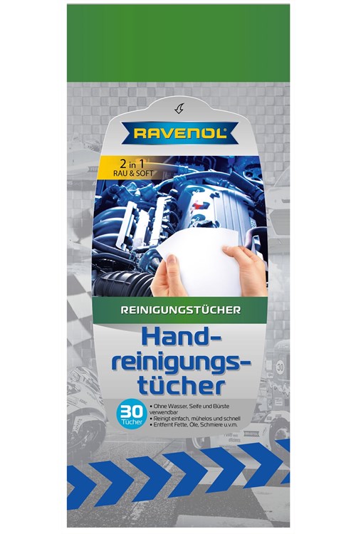 4014835845718 — Салфетки влажные RAVENOL для рук (30 шт.) RAVENOL