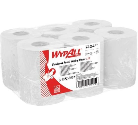 7404 — Протирочный материал KIMBERLYCLARK WYPALL L10 упаковка 6 рулонов, белый 7404 KIMBERLY-CLARK