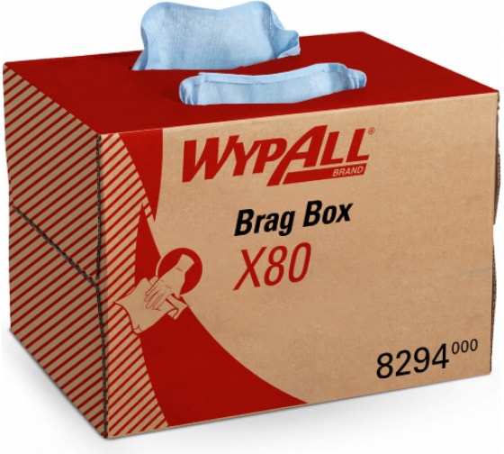 8294 — Протирочный материал KIMBERLYCLARK WYPALL X80 упаковка BRAG BOX, голубой 8294 KIMBERLY-CLARK
