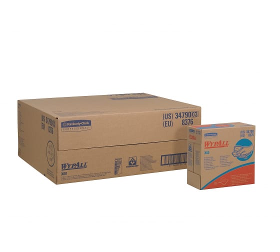 8376 — Протирочный материал KIMBERLYCLARK WYPALL X60, коробка рорUP, белый 8376 KIMBERLY-CLARK
