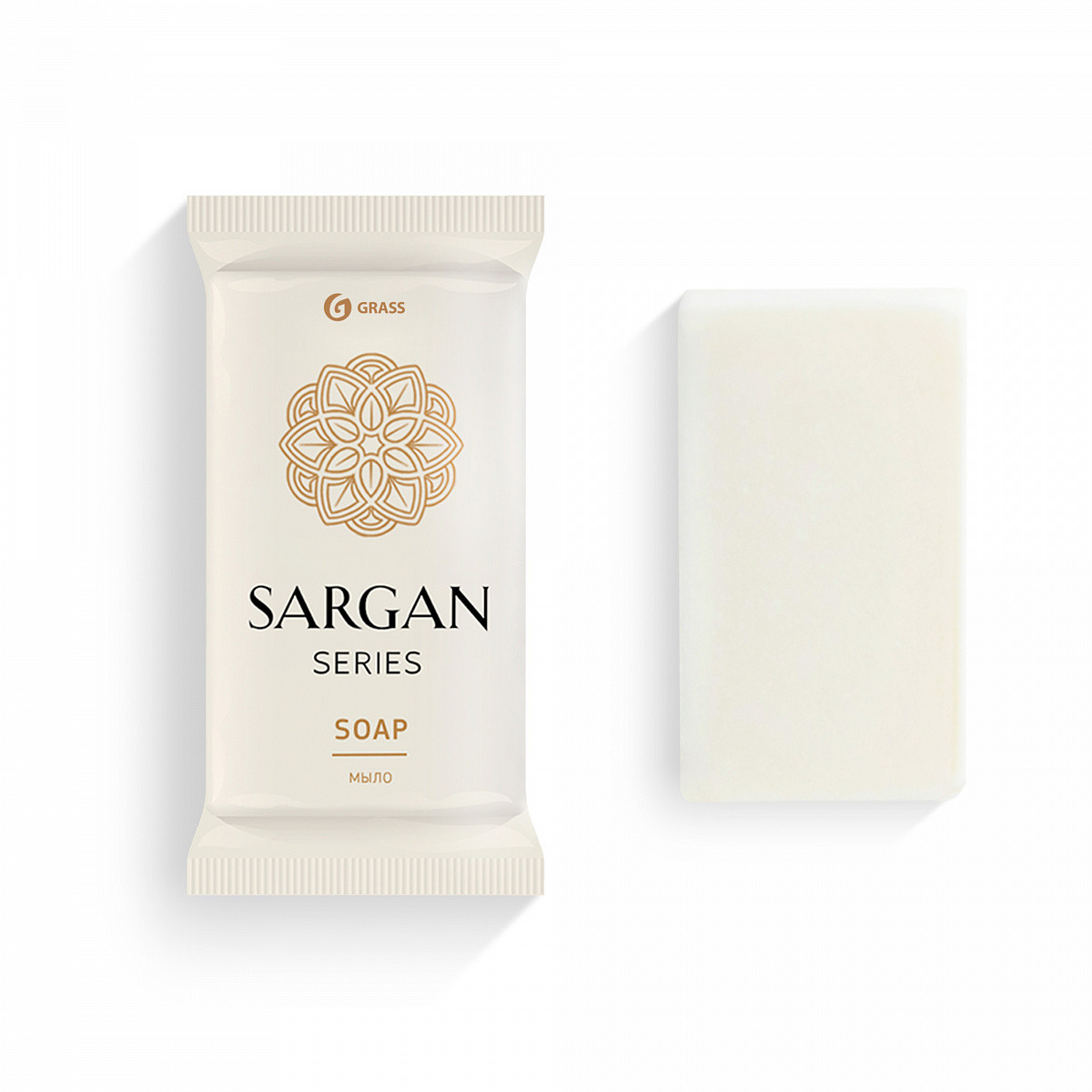 HR0035 — Мыло твердое мыло в флоу-паке с логотипом, 20гр«Sargan» (флоу-пак) GRASS