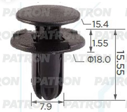 P370516A — Клипса пластмассовая PATRON