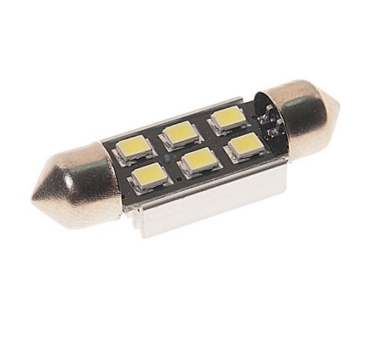 70252 — Автолампа C5W SV85 6 SMD 2835 WHITE 6000K 36мм 90лм 24V 10 100 MEGAPOWER 70252 MEGAPOWER