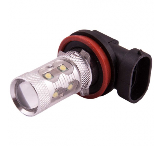 S08201004 — Автолампа диод H11 SKYWAY 50W 10 SMD диодов 1-конт, белая S08201004 SKYWAY