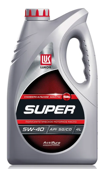 3471800 — Масло моторное Лукойл Супер SG/CD 5W-40 полусинтетическое 4 л 3471800 LUKOIL