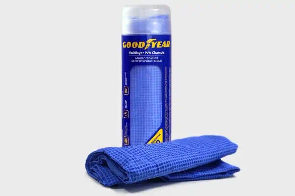 GY000001 — Салфетка odyear замша синтетическая с тиснением в тубе 43*32см GOODYEAR