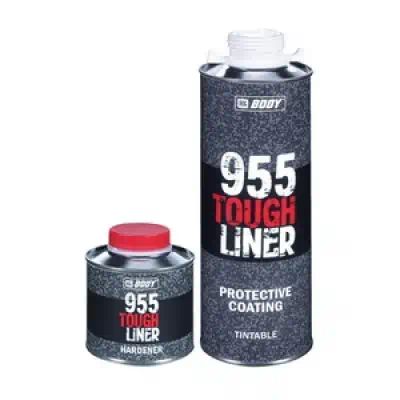 9550200001 — Сверхпрочное защитное покрытие! BODY TOUGH LINER 955 0.6л, черн. BODYPARTS