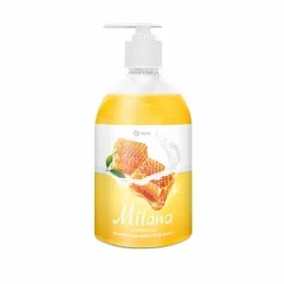 126100 — Жидкое крем-мыло "Milana" молоко и мед с дозатором 500мл GRASS