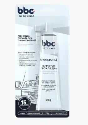 4417 — BI BI CARE герметикпрокладка силиконовый прозрачный  70 г LAVR