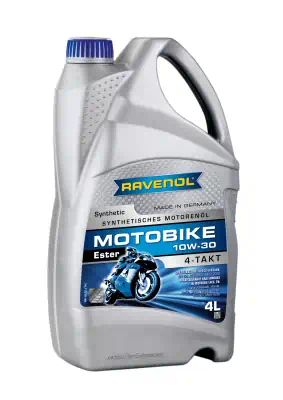 117211100401999 — Масло Motobike 4-T Ester 10w30 4л Германия RAVENOL