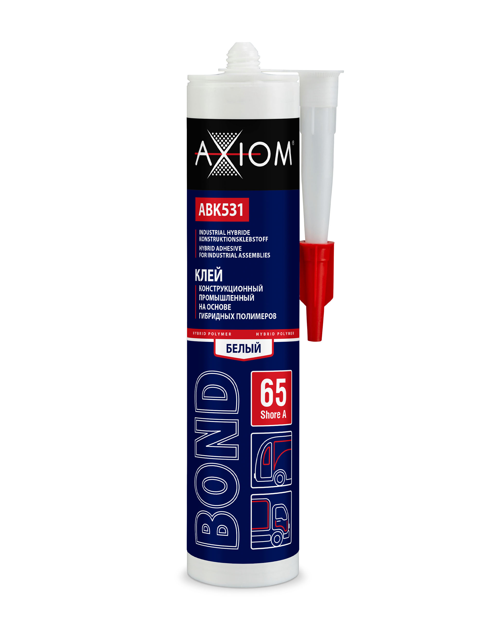ABK531 — Клей AXIOM BOND на основе гибридных полимеров с высокой скоростью отверждения белый | ШОР 65 AXIOM