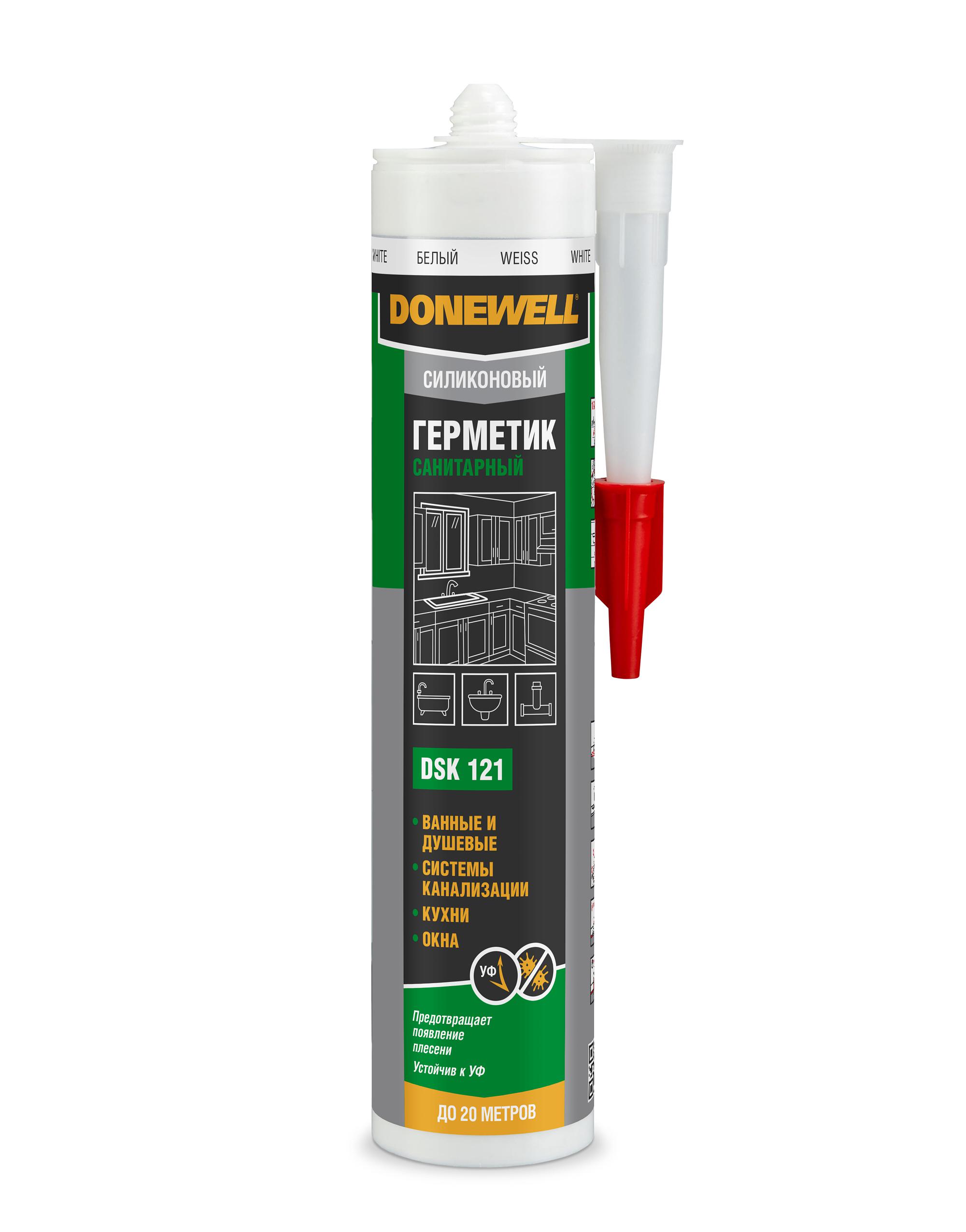 DSK121 — Герметик силиконовый DONEWELL санитарный белый DSK-121 DONEWELL