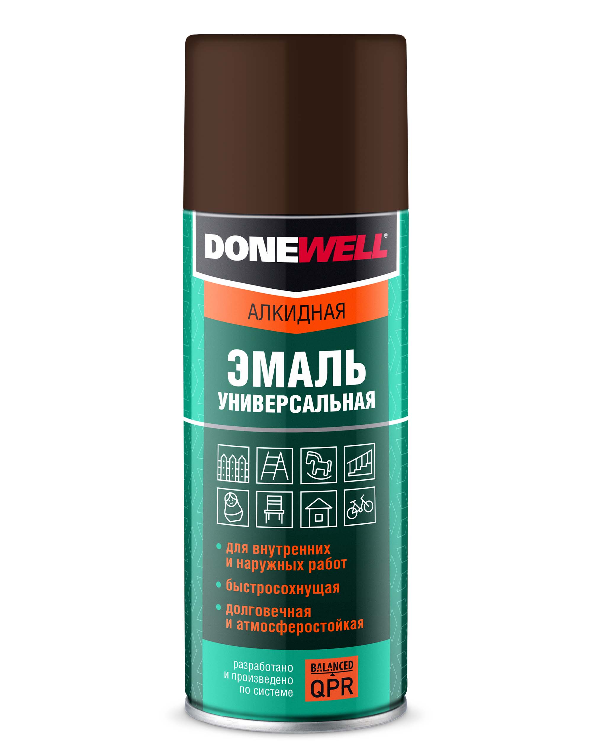 DW1012 — Эмаль универсальная коричневая  DONEWELL