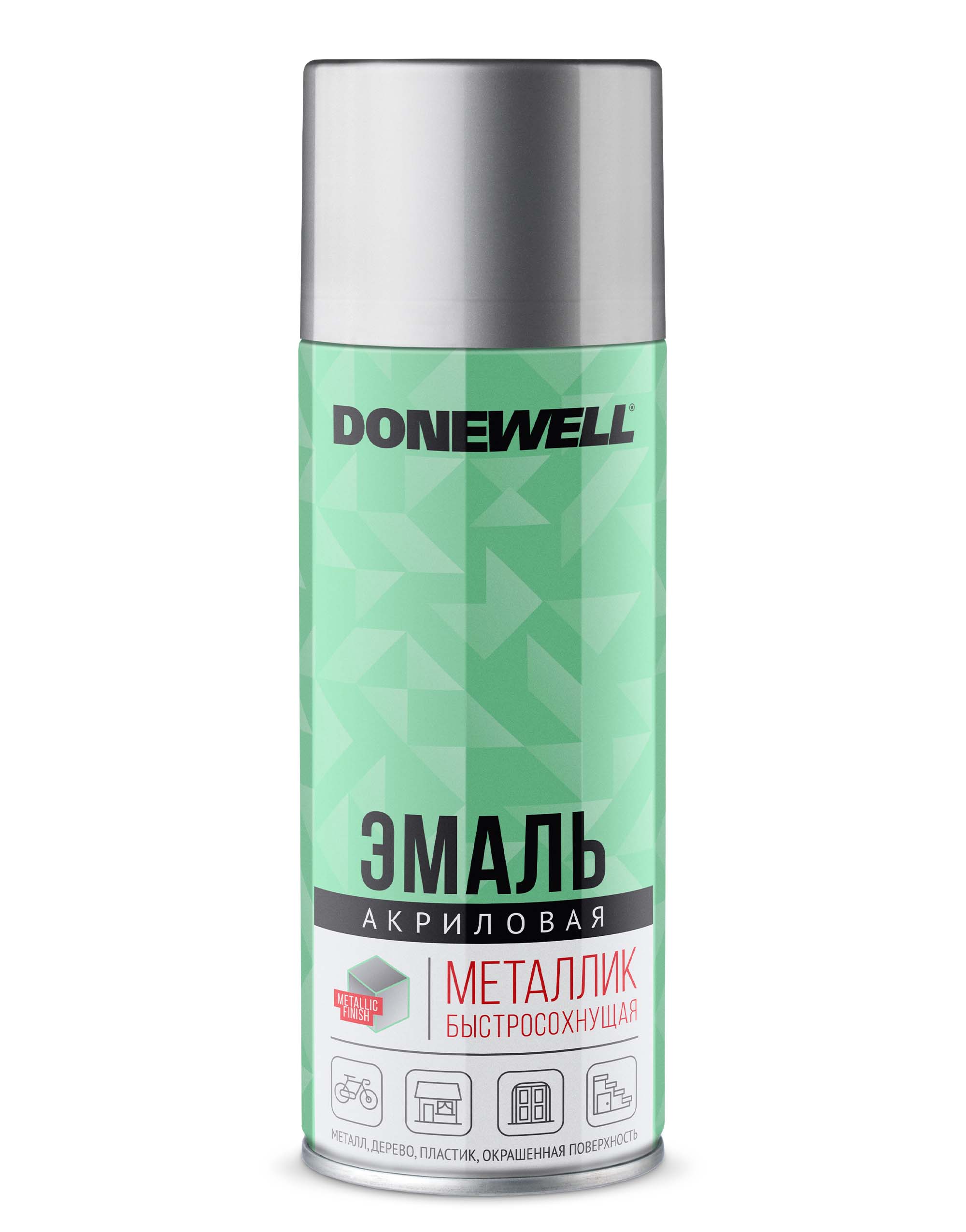 DW1033 — Эмаль универсальная DONEWELL металлик Хром зеркальный DONEWELL