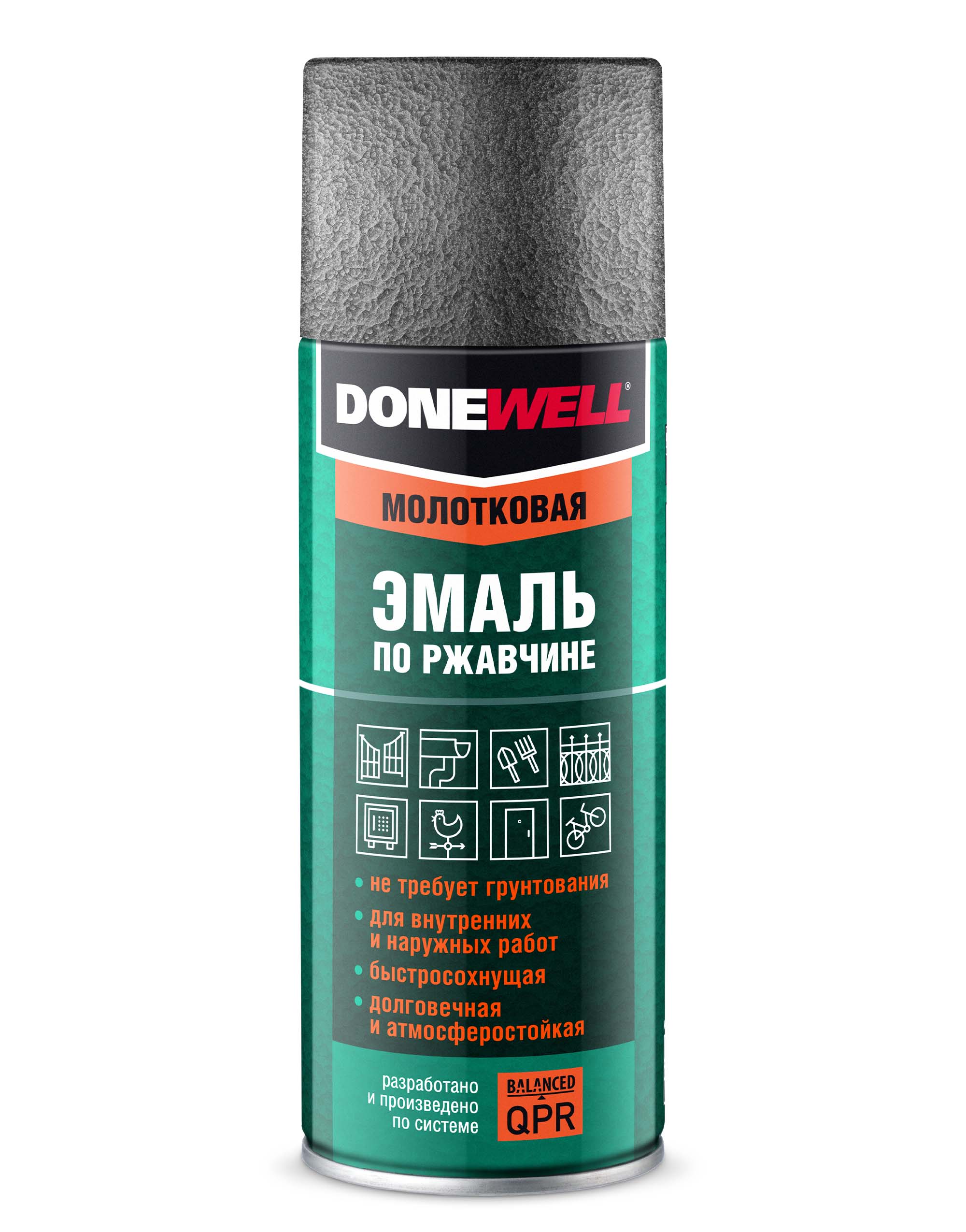 DW3001 — Эмаль универсальная олотковая по ржавчине серебристая  DONEWELL